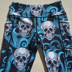Constantly Varied Gear CVG Women's Leggings S Skull Octopus Squat Proof Pockets